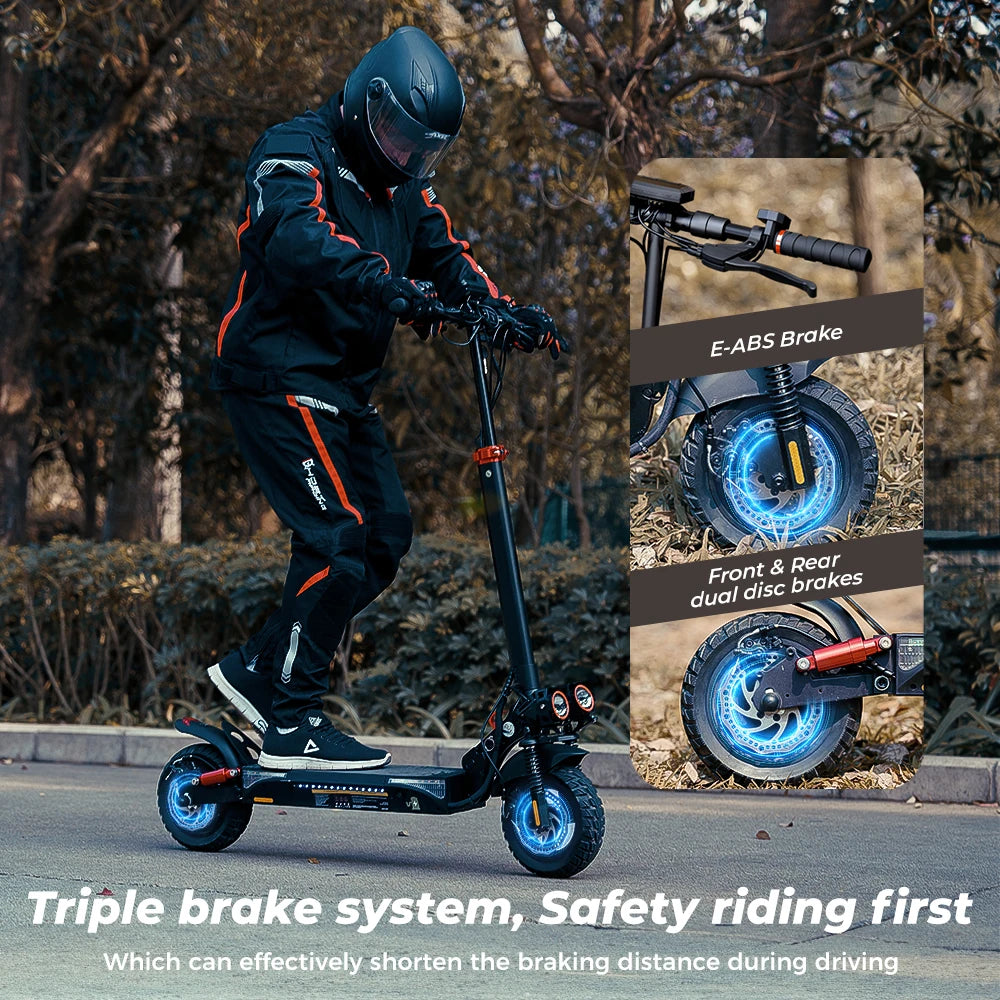 iScooter iX4 Electric Scooter 800W 15Ah Powerful Electric Kick Scooter Anti-skid Off-road Tire 45km Range eScooter 45km/h Speed