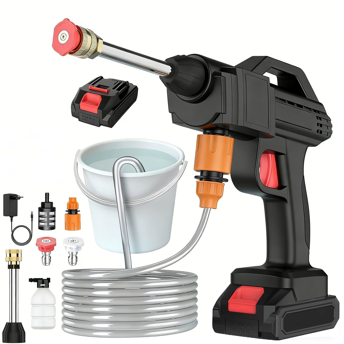 50Bar Cordless High Pressure lever Wash Spray Water Gun Car Wash Pressure Water washing Machine For Makita 24V Battery