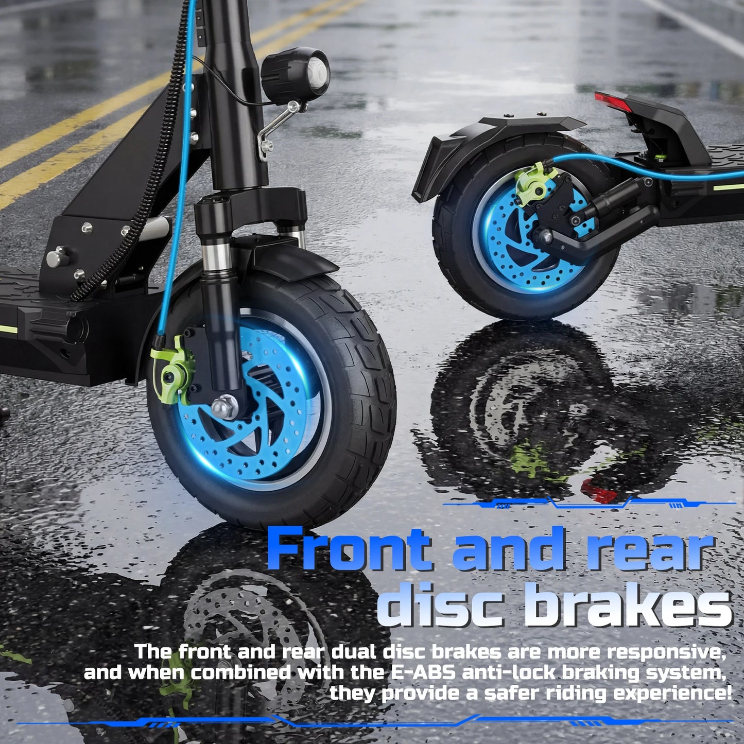 TODIMART D6 Adult Electric Scooter 500W 48V 13AH Max Speed 45KM/H 10 inch Off-Road Tires Dual Suspension System Sport Escooter