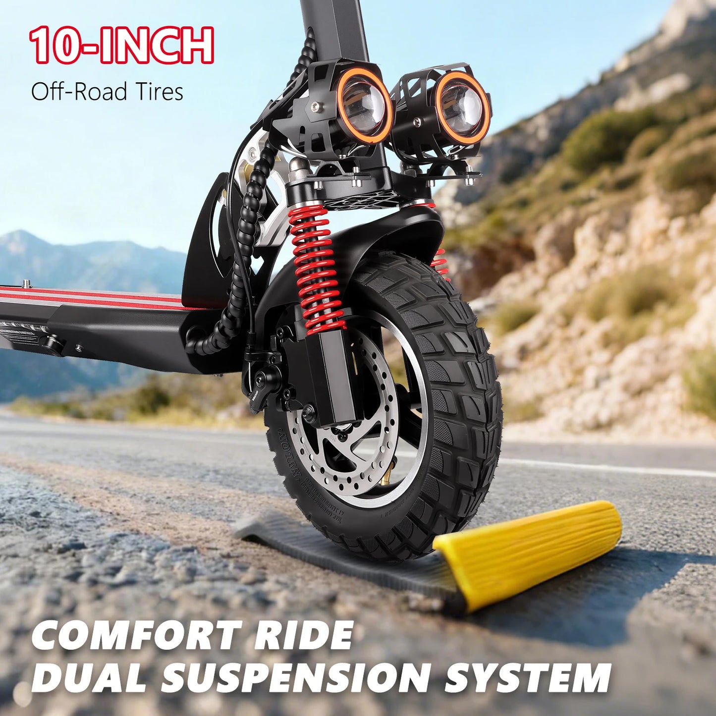Electric Scooter 800W Motor 48V13AH Battery Send Removable Seat E-Scooter Adult 10" Tire City Commuter All-Terrain Fold Scooters