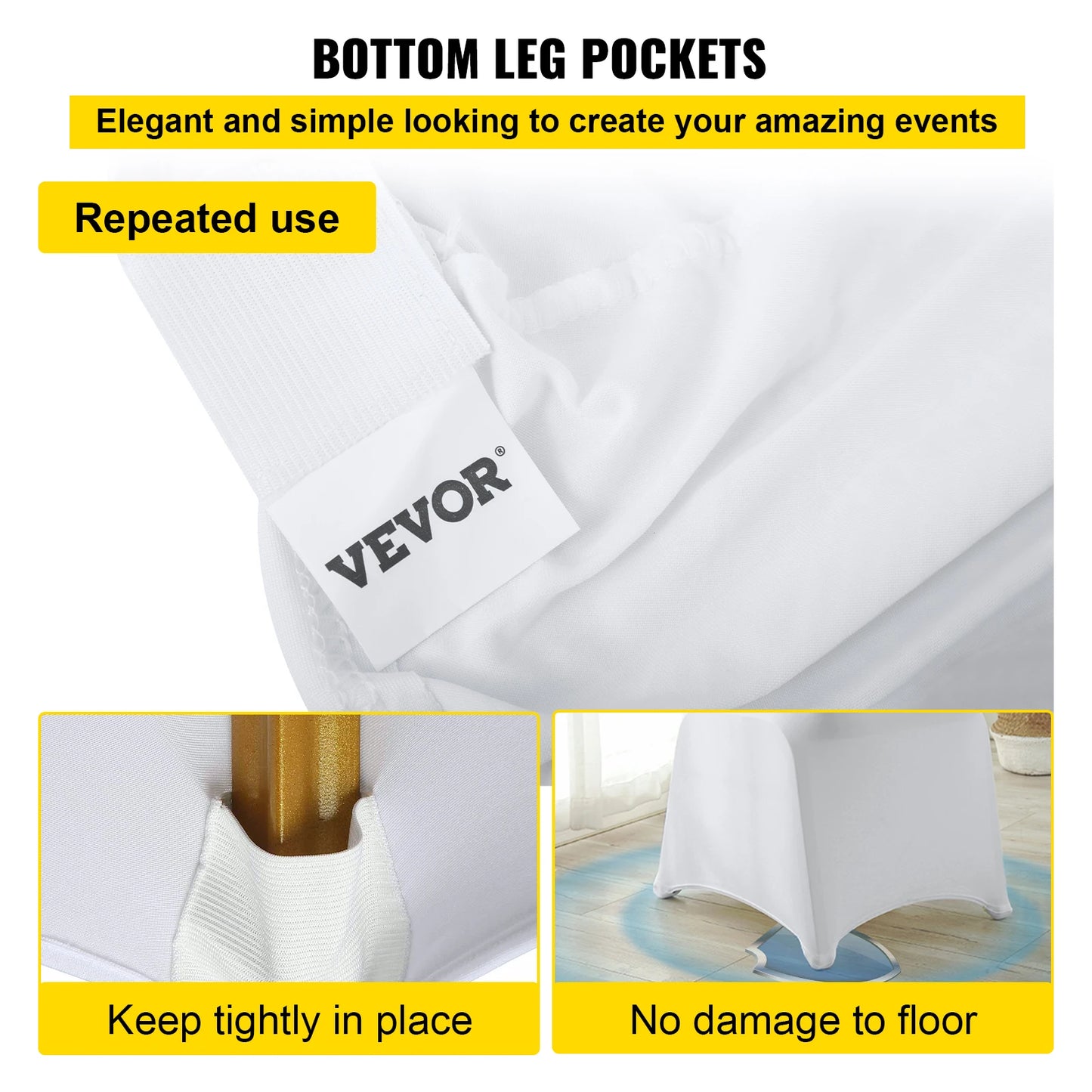 SucceBuy 50 100Pcs Wedding Chair Cover Spandex Stretch Slipcover for Restaurant Banquet Hotel Dining Party Universal Chair Cover
