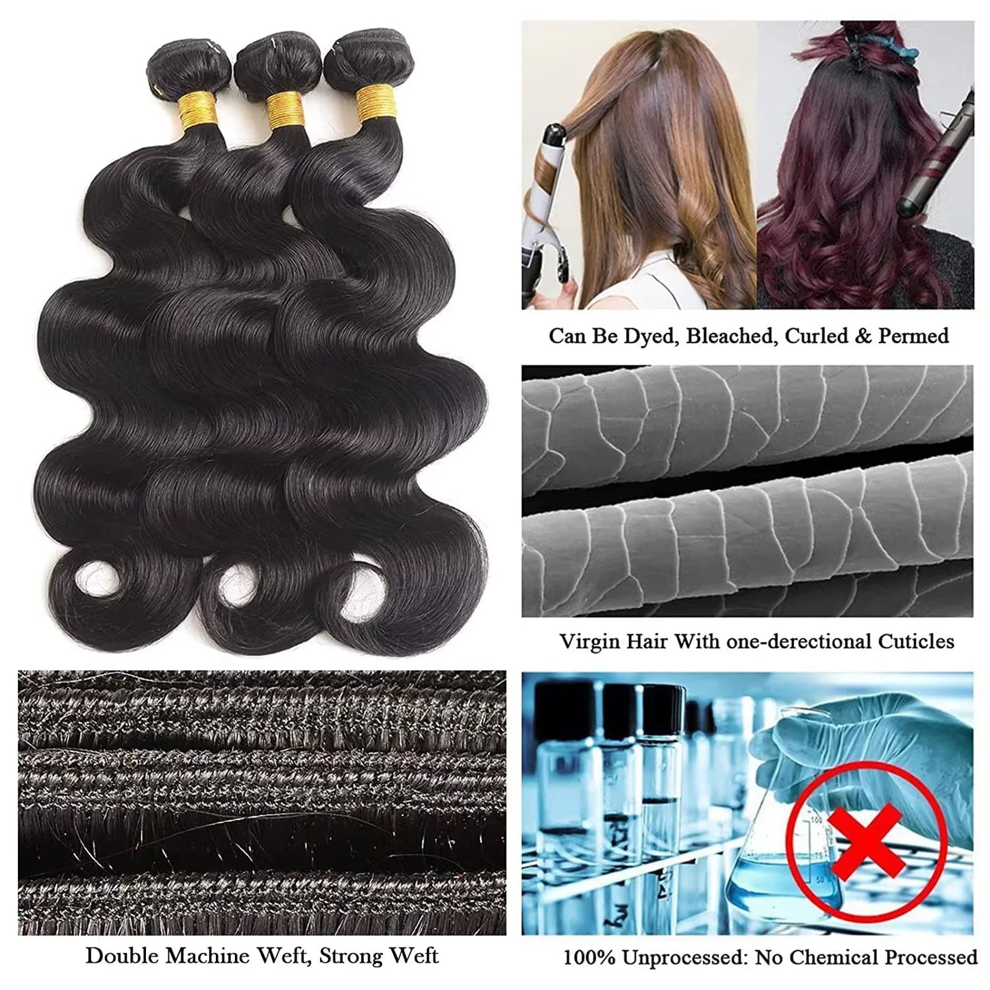 30 40Inch 3 4 Bundle Loose Body Wave Bundles Real Unprocessed Human Hair 16A Raw Hair Bundles Extensions Brazilian Natural Black