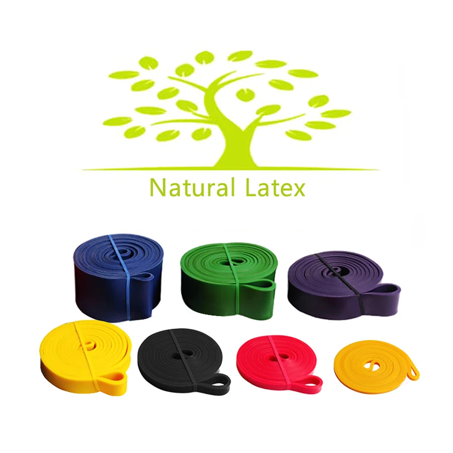 Workout Pilates Latex Resistance Band Sport Fitness Exercise Elastic Band Heavy Duty Strength Pull Up Crossfit Gym Equipments