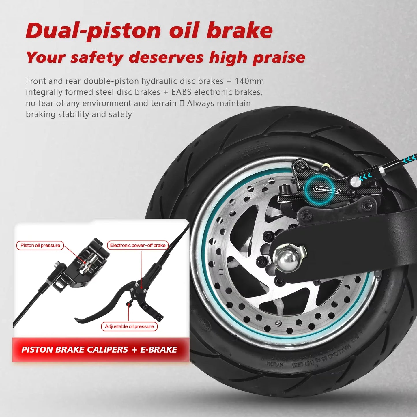 BOYUEDA Q7Pro Escooter 3200W Dual Motor 52V19AH Battery Dual Drive 10 Inch Adult E-Scooter Silent Tire Foldable Electric Scooter