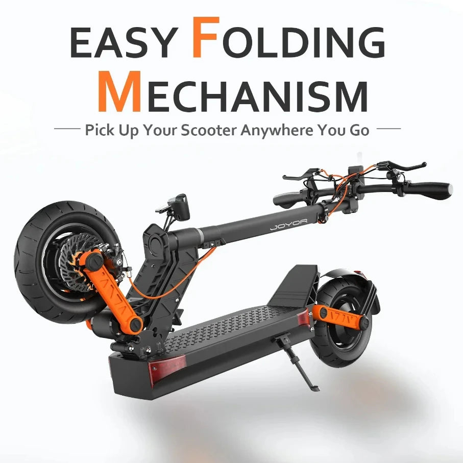 JOYOR S10-S-Z Folding Electric Scooter Dual 1000W Motor 10" Adults E-scooter with 60V 18Ah Battery
