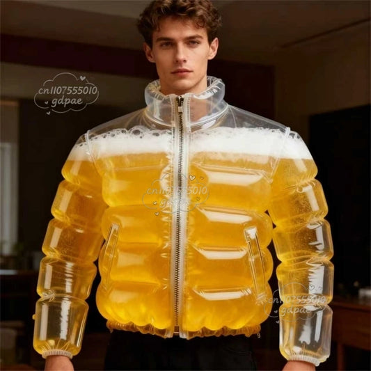 Leak-proof Beer Jacket Beer-filled Jacket Cooler Transparent Beer-drinking Vest Hilarious Gag Gift For Pools Parties Festivals