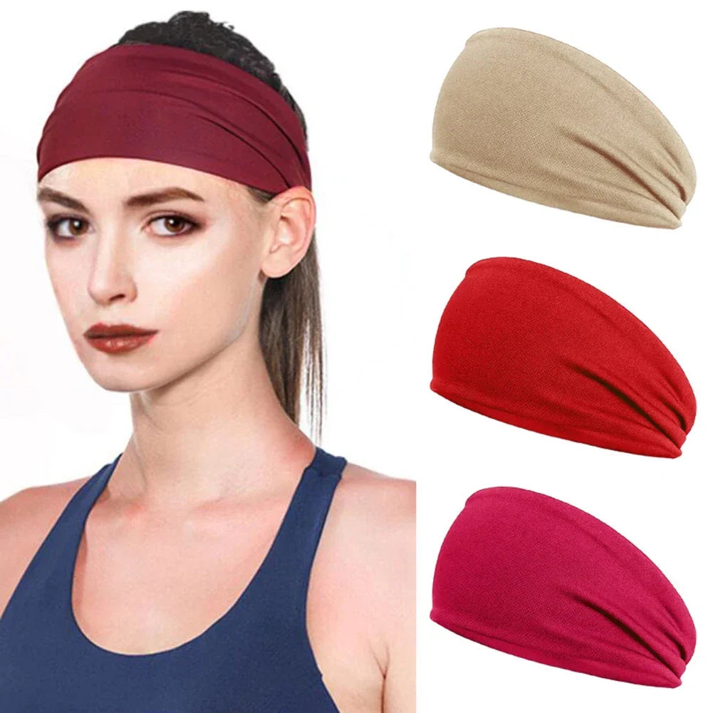 Sport Headband Fitness Sweat Bandage Head Hair Band Tennis Yoga Absorb Sweat Head Band Basketball Running Sweatband Women Men