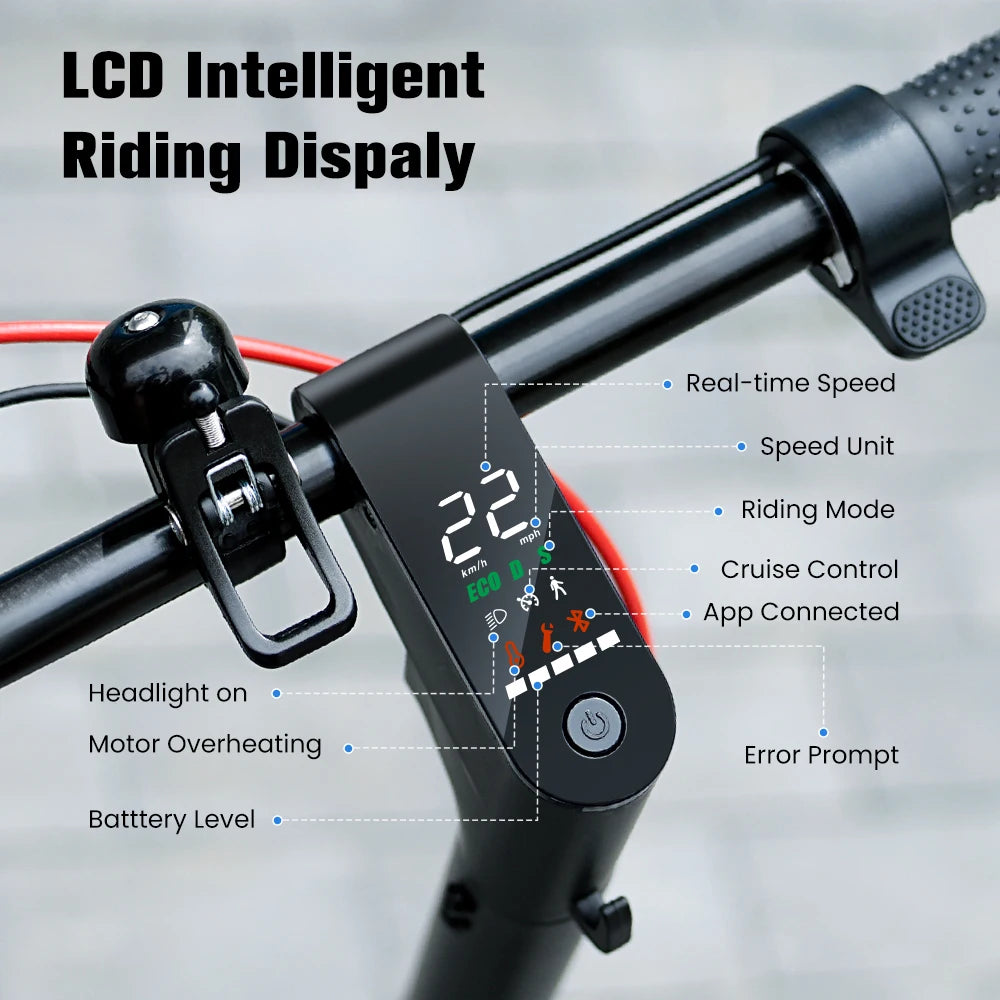 iScooter W6 10inch Electric Scooter 500W Adult E-Scooter 36V 10.5Ah  35km/h Speed Support APP 30km Range City Electric Scooters