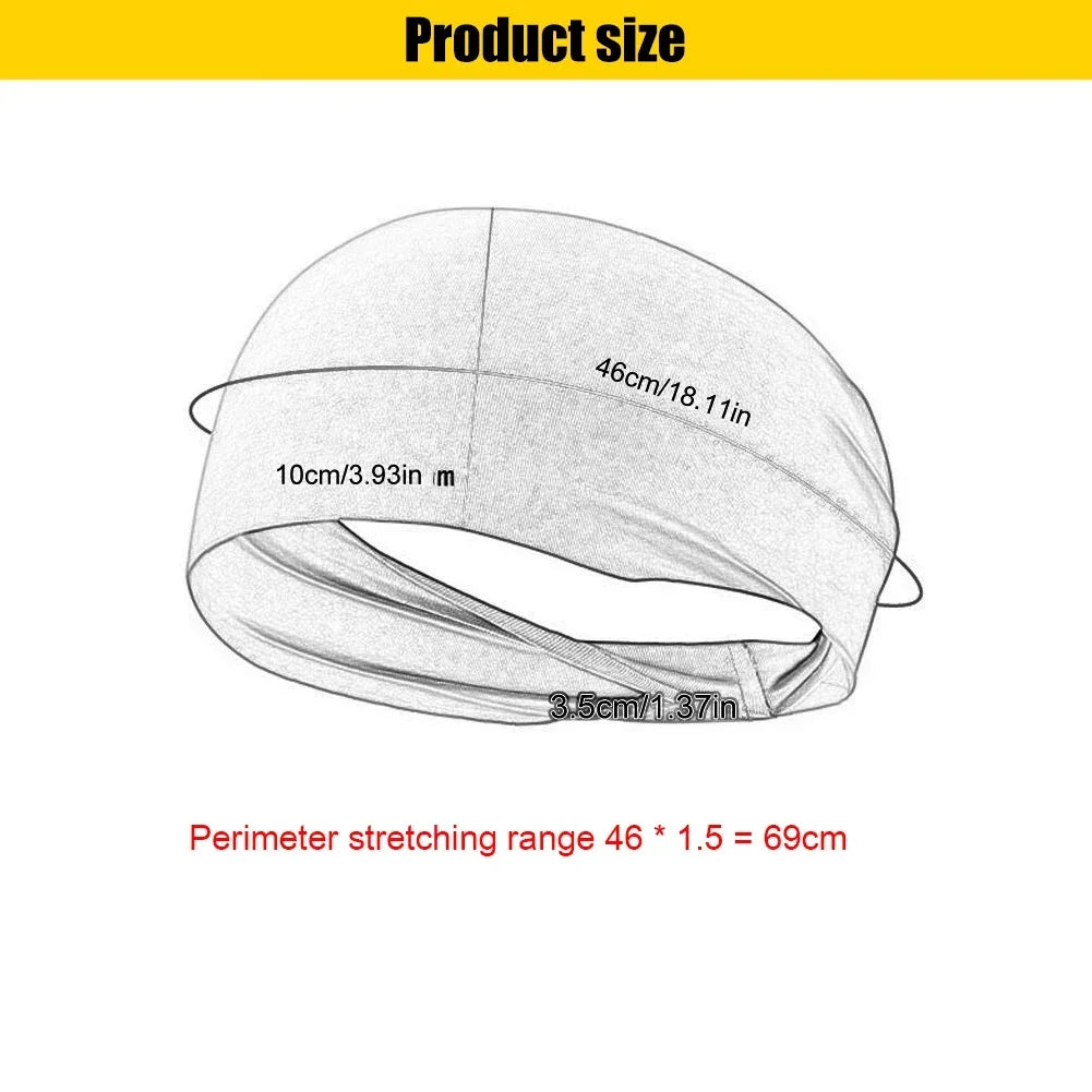 Sport Headband Fitness Sweat Bandage Head Hair Band Tennis Yoga Absorb Sweat Head Band Basketball Running Sweatband Women Men