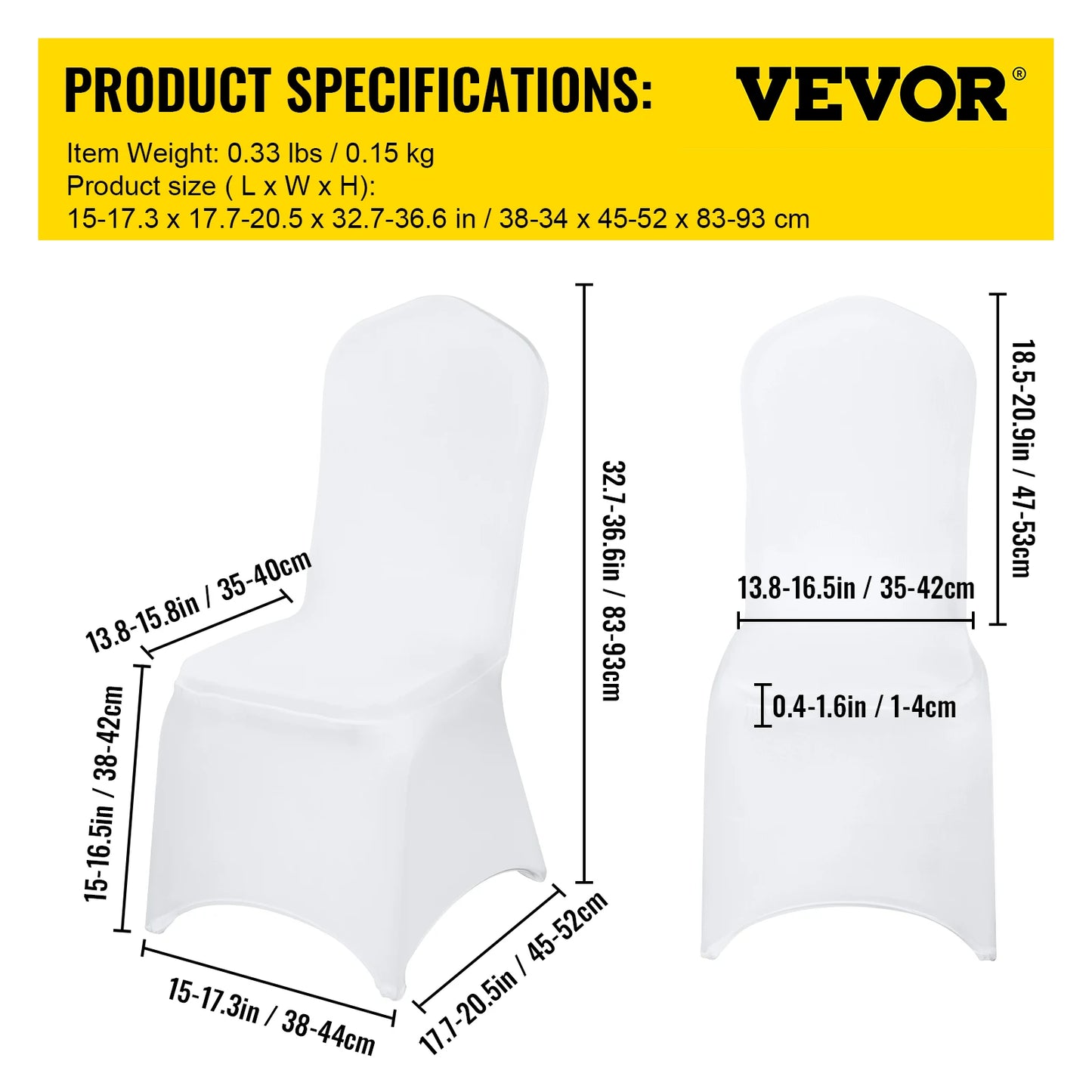 SucceBuy 50 100Pcs Wedding Chair Cover Spandex Stretch Slipcover for Restaurant Banquet Hotel Dining Party Universal Chair Cover