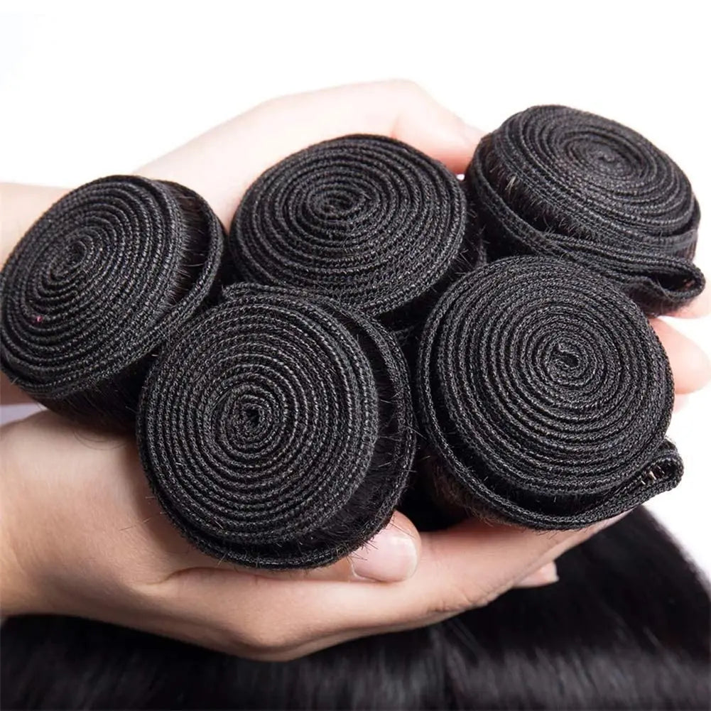 Tissage Straight Human Hair 100% Human Hair For Women Bundles 30 32 inch Virgin Hair Brazilian Remy Weave Human Hair Extensions