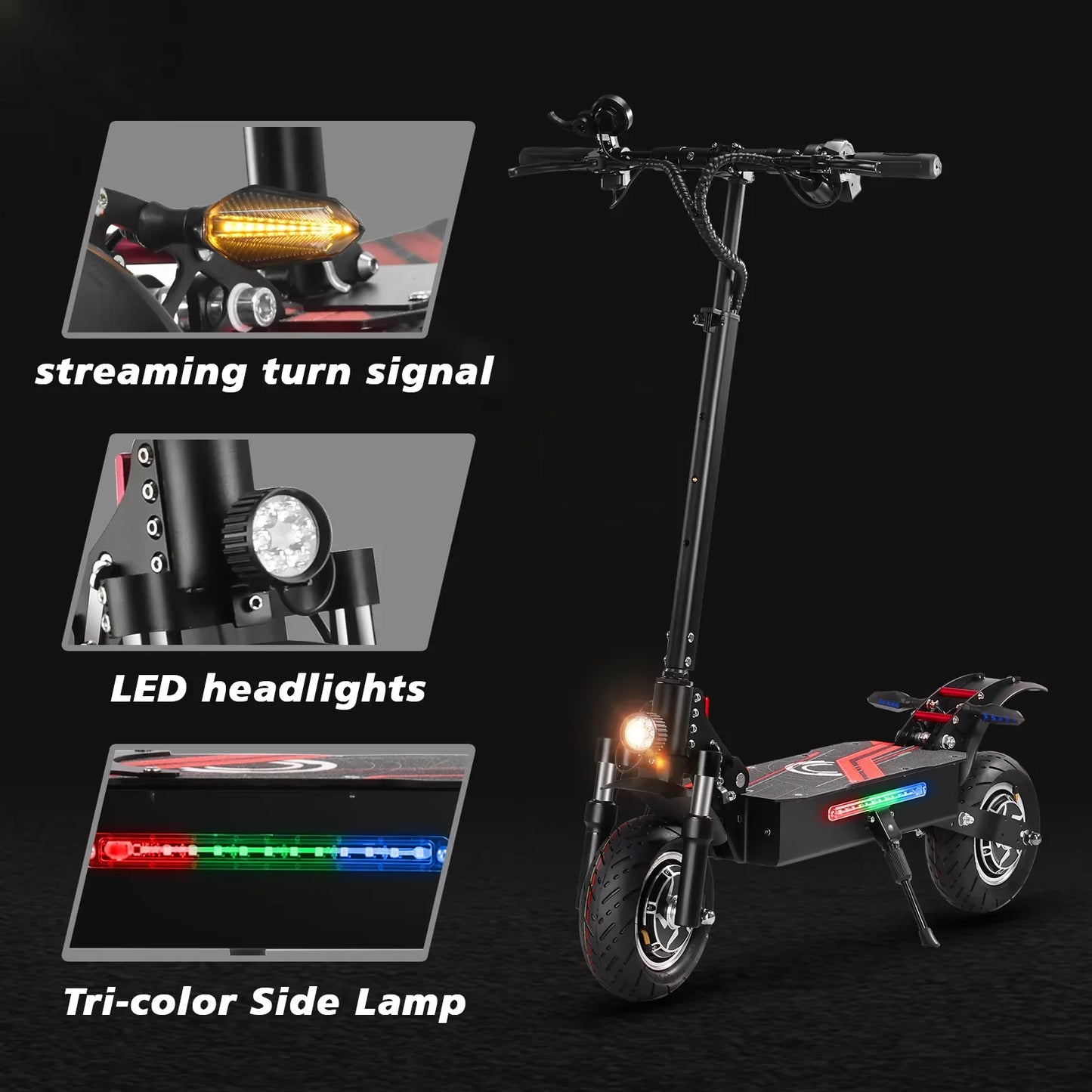 BOYUEDA Q7Pro Escooter 3200W Dual Motor 52V19AH Battery Dual Drive 10 Inch Adult E-Scooter Silent Tire Foldable Electric Scooter