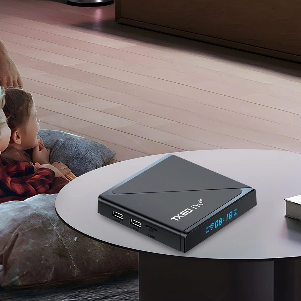 TX60 PRO Android 16 TV Set Top Box 2.4G/5G Dual WiFi Media Players with Remote 14K Android Smart TV Box 16GB/256GB AU/UK/US/EU
