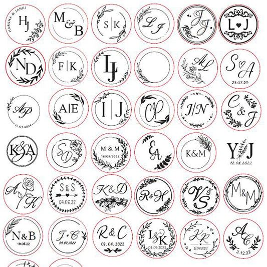 Custom brass wax seal Stamp with 2 Initial Ornament wreath,Vintage Reusable for DIY Wedding Invitation & Letters,Free Engraving