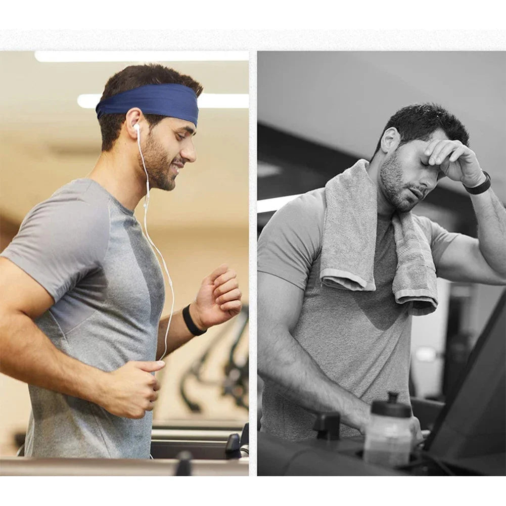 Sport Headband Fitness Sweat Bandage Head Hair Band Tennis Yoga Absorb Sweat Head Band Basketball Running Sweatband Women Men