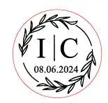 Custom brass wax seal Stamp with 2 Initial Ornament wreath,Vintage Reusable for DIY Wedding Invitation & Letters,Free Engraving