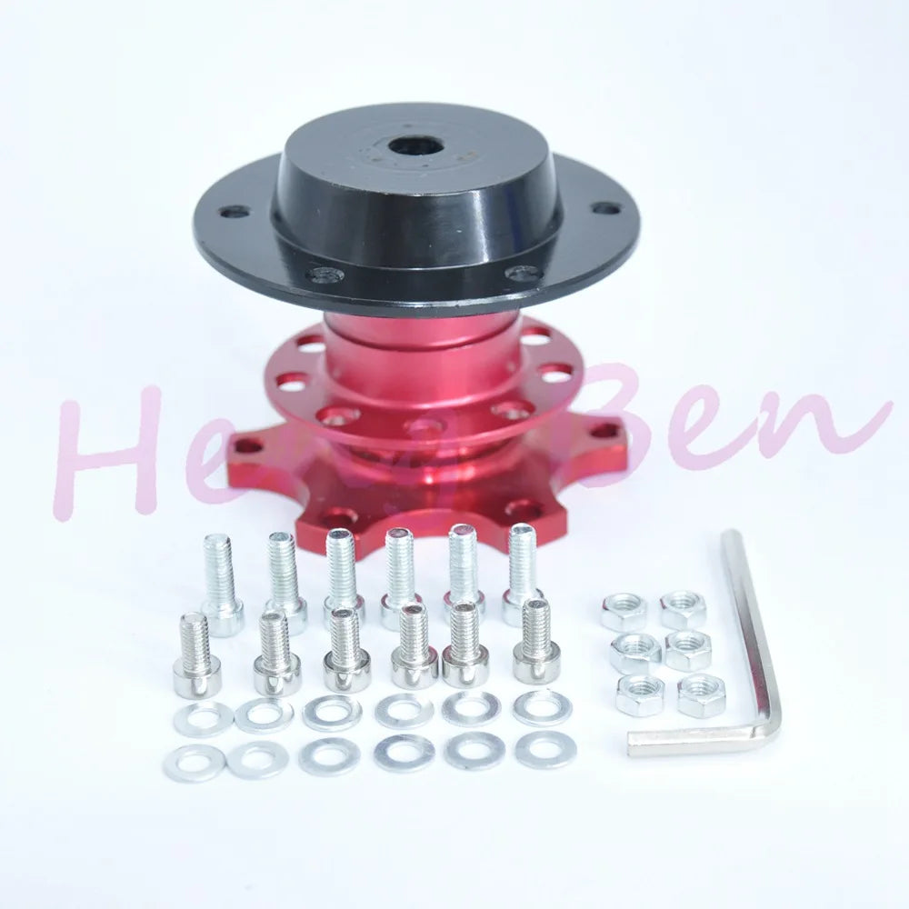 Golden Steering Wheel Snap Off Quick Release Hub Adapter Boss kit Universal