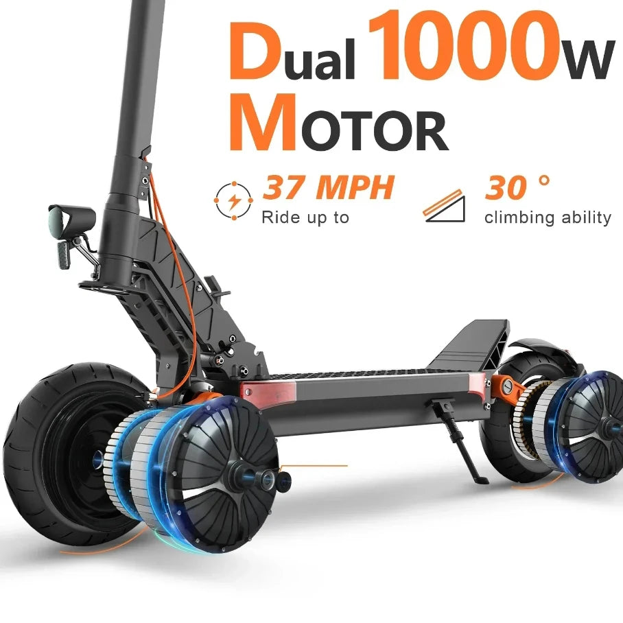 JOYOR S10-S-Z Folding Electric Scooter Dual 1000W Motor 10" Adults E-scooter with 60V 18Ah Battery